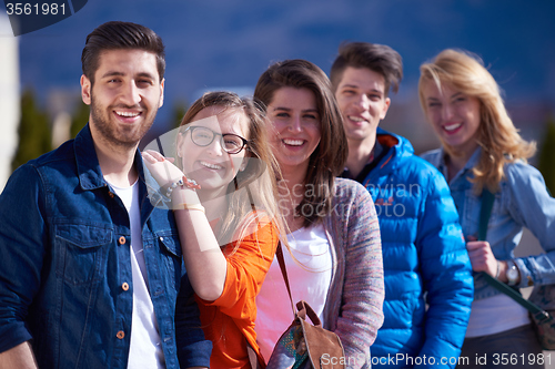 Image of happy students group