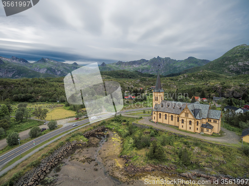 Image of Vagan church on Lofoten