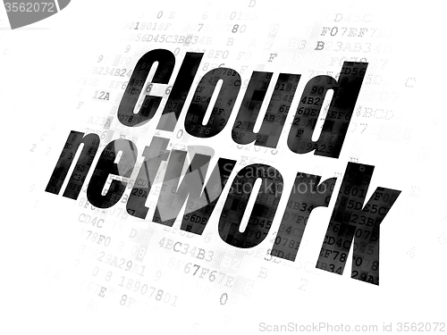 Image of Cloud networking concept: Cloud Network on Digital background