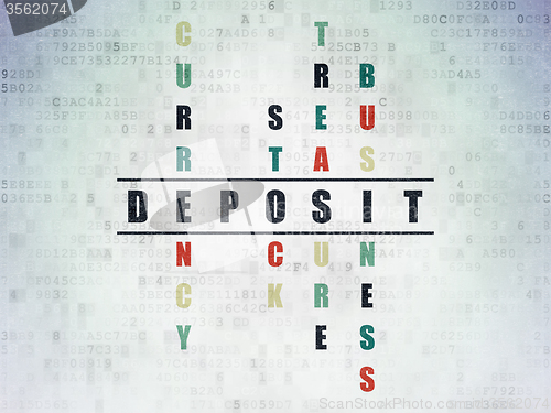 Image of Currency concept: Deposit in Crossword Puzzle