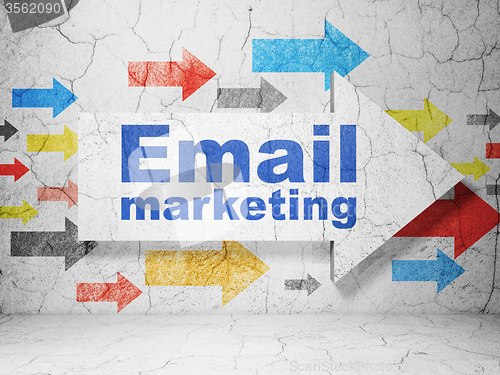 Image of Marketing concept: arrow with Email Marketing on grunge wall background