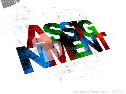 Image of Law concept: Assignment on Digital background