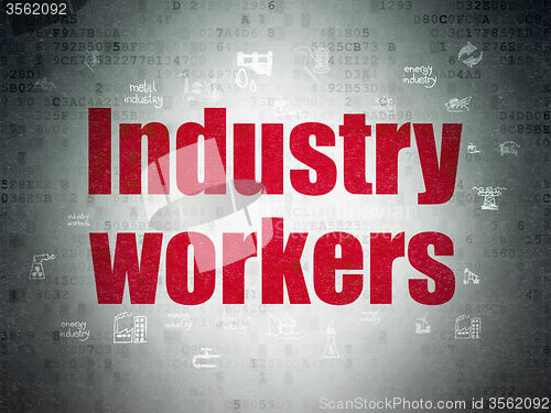 Image of Manufacuring concept: Industry Workers on Digital Paper background