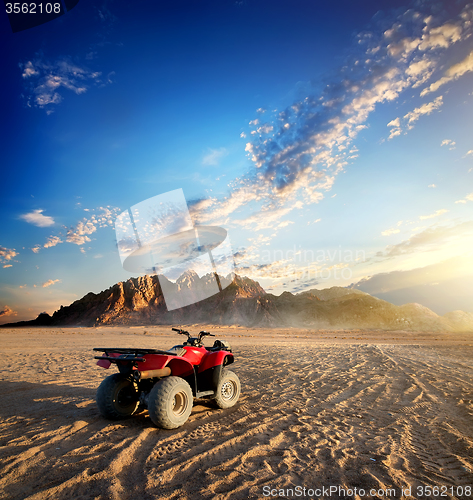 Image of Quad bike in desert