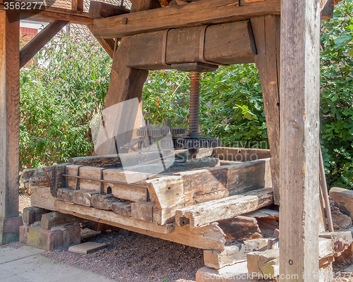 Image of historic wine press