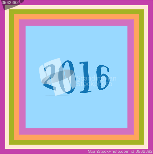Image of Happy new year 2016 creative greeting card design