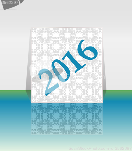 Image of 2016 new year sign on abstract background, invitation card set