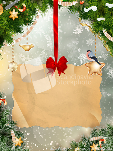 Image of Christmas balls background. EPS 10