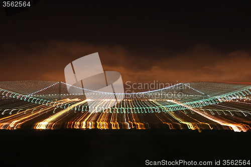 Image of Verrazano Narrows Bridge illumination