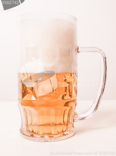 Image of Retro looking Lager beer glass