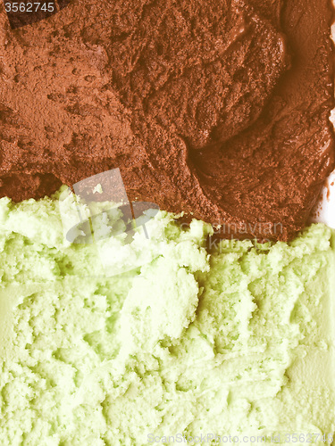 Image of Retro looking Mint chocolate ice cream