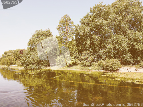 Image of Retro looking St James Park in London