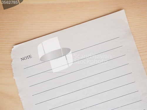 Image of Blank note book page