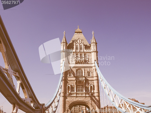 Image of Retro looking Tower Bridge in London