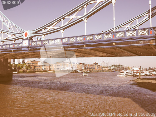 Image of Retro looking Tower Bridge in London
