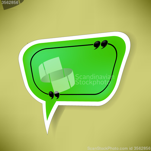 Image of Green Paper Speech Bubble