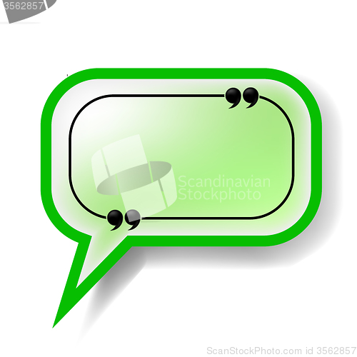 Image of Paper Green Speech Bubble
