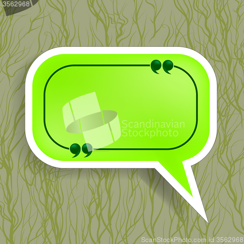 Image of Green Paper Speech Bubble