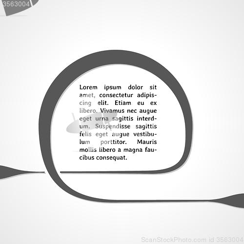 Image of linear abstract element with text