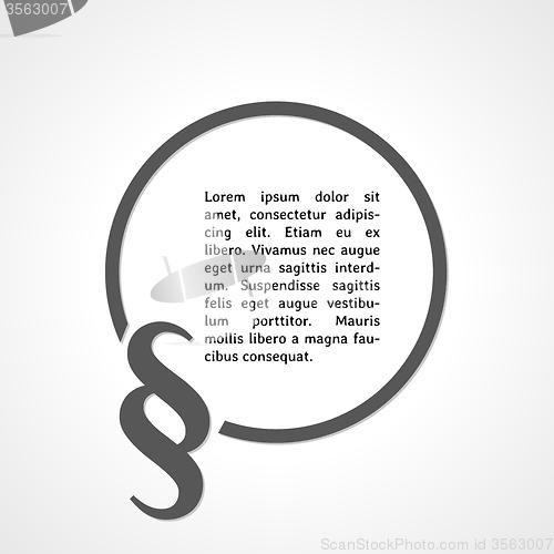 Image of paragraph sign and wide circle