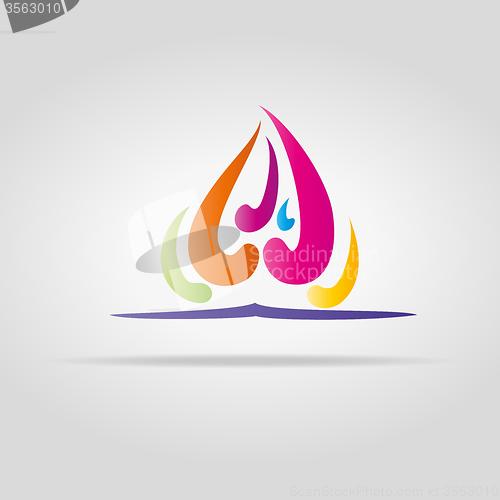 Image of abstract color flame