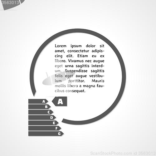 Image of energy label and wide circle