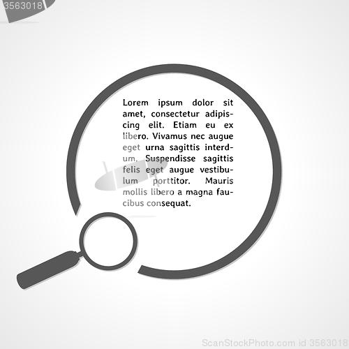 Image of magnifying glass symbol and circle