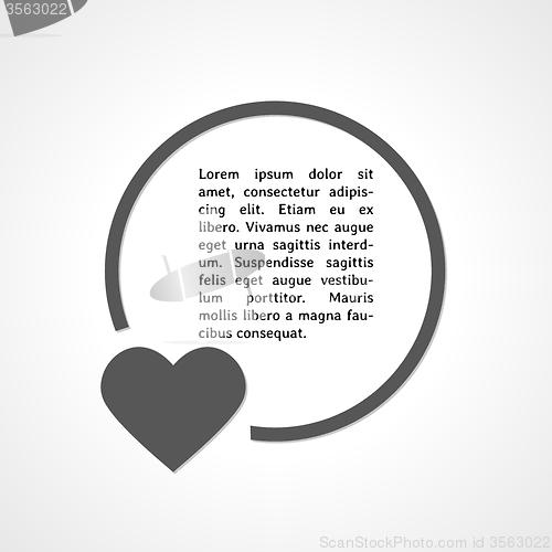 Image of heart symbol and circle