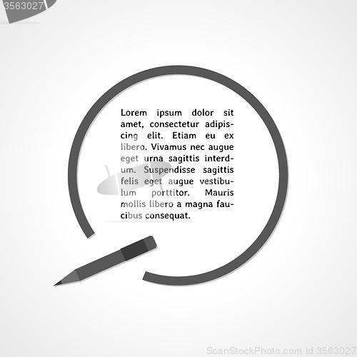 Image of pen symbol and circle