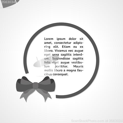 Image of gray elegant bow and circle