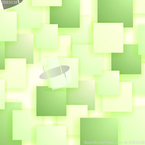 Image of Set of Green Squares. Squares Pattern