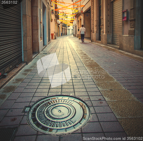 Image of Tossa de Mar, early morning on the streets in historical part of