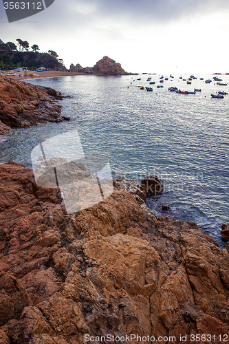 Image of early morning on the rocky shore