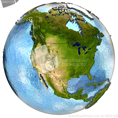 Image of North America on Earth