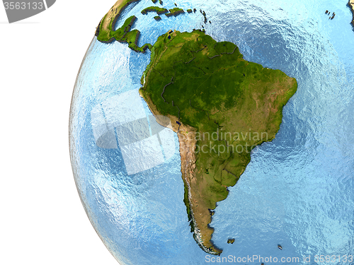 Image of South America on Earth