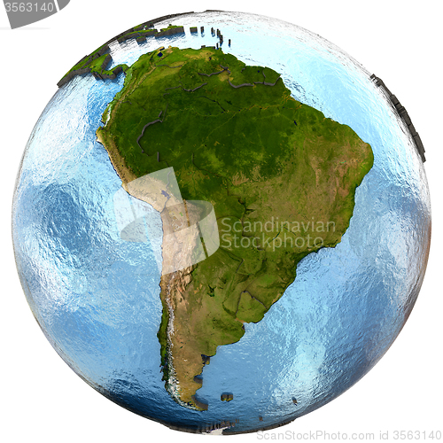 Image of South America on Earth