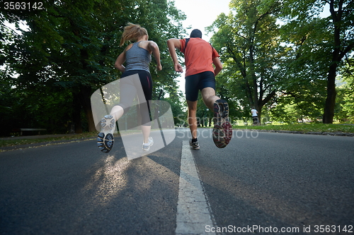 Image of couple jogging