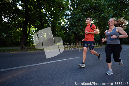 Image of couple jogging