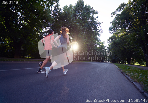 Image of couple jogging