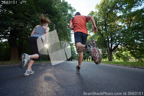 Image of couple jogging