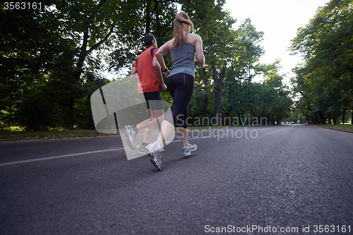 Image of couple jogging