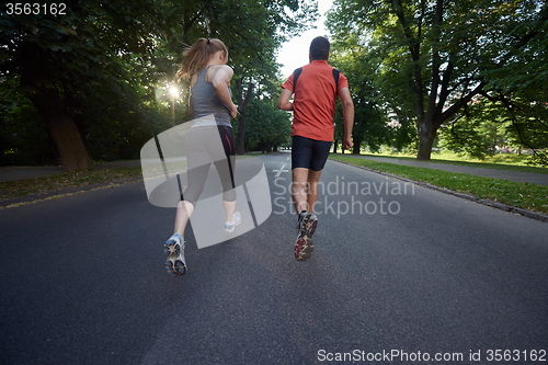 Image of couple jogging