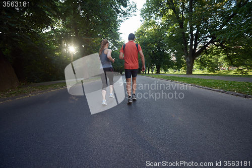 Image of couple jogging