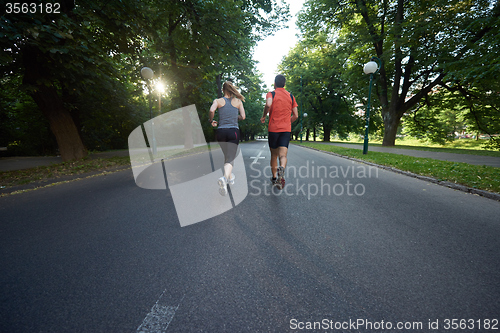 Image of couple jogging