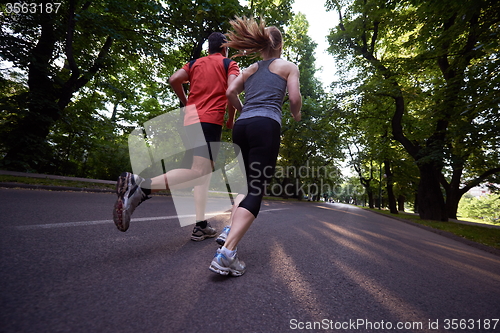 Image of couple jogging