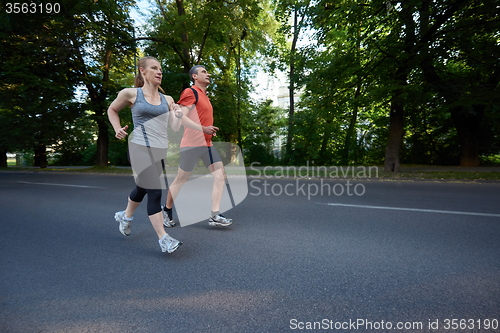 Image of couple jogging