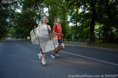 Image of couple jogging