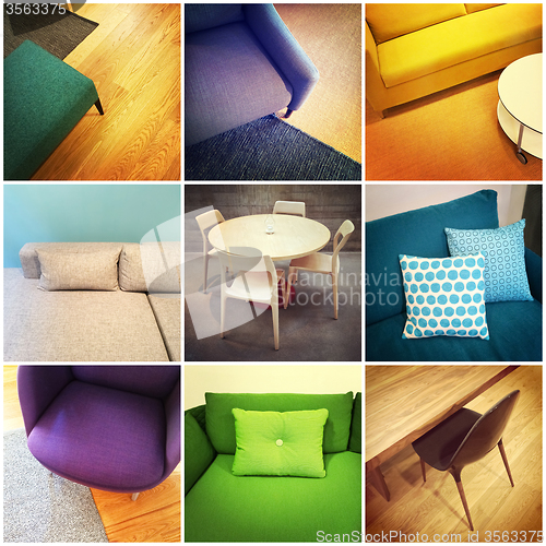 Image of Modern furniture collage