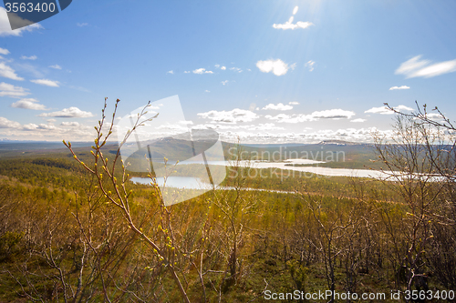 Image of Spectacular views of  valley taiga river