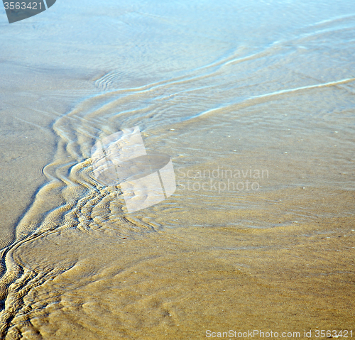 Image of dune morocco in africa brown blue atlantic ocean